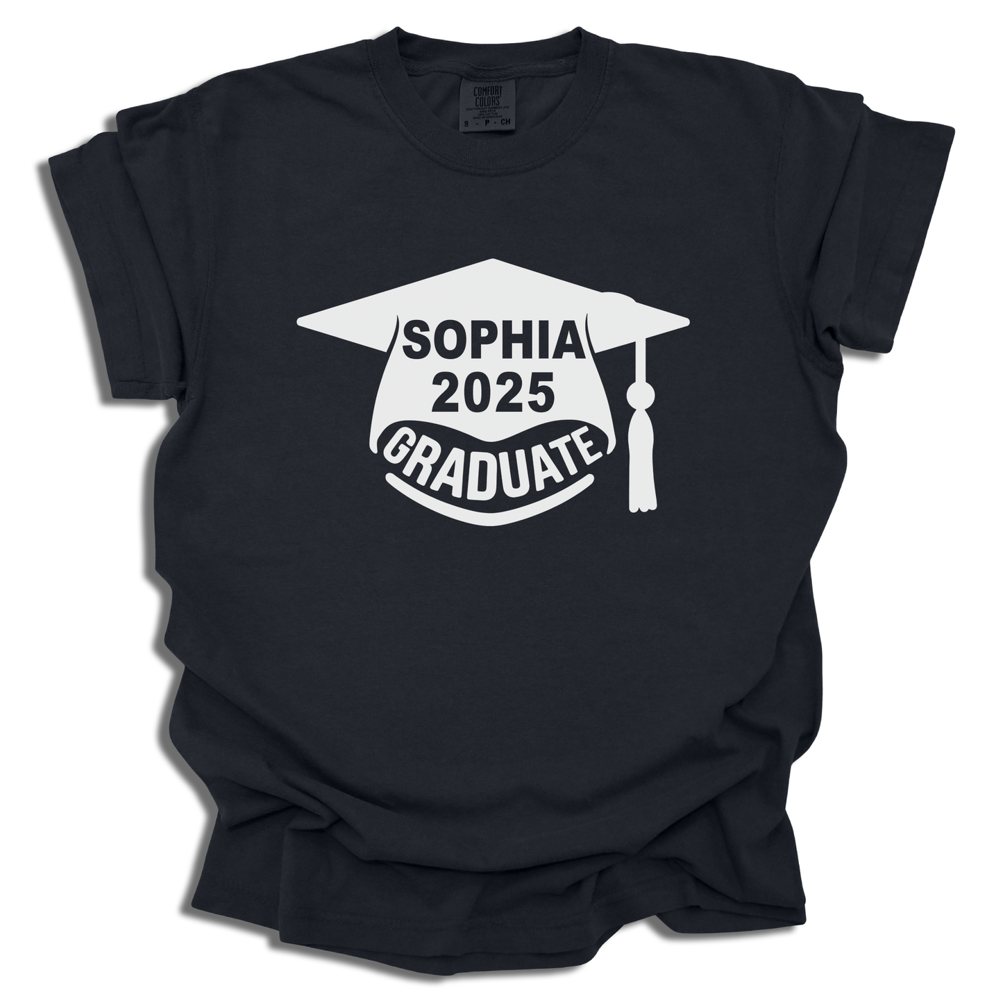 Customizable Name and Year T-Shirt | Graduation Graphic Tee | Class of 2025 Gift - c207a25