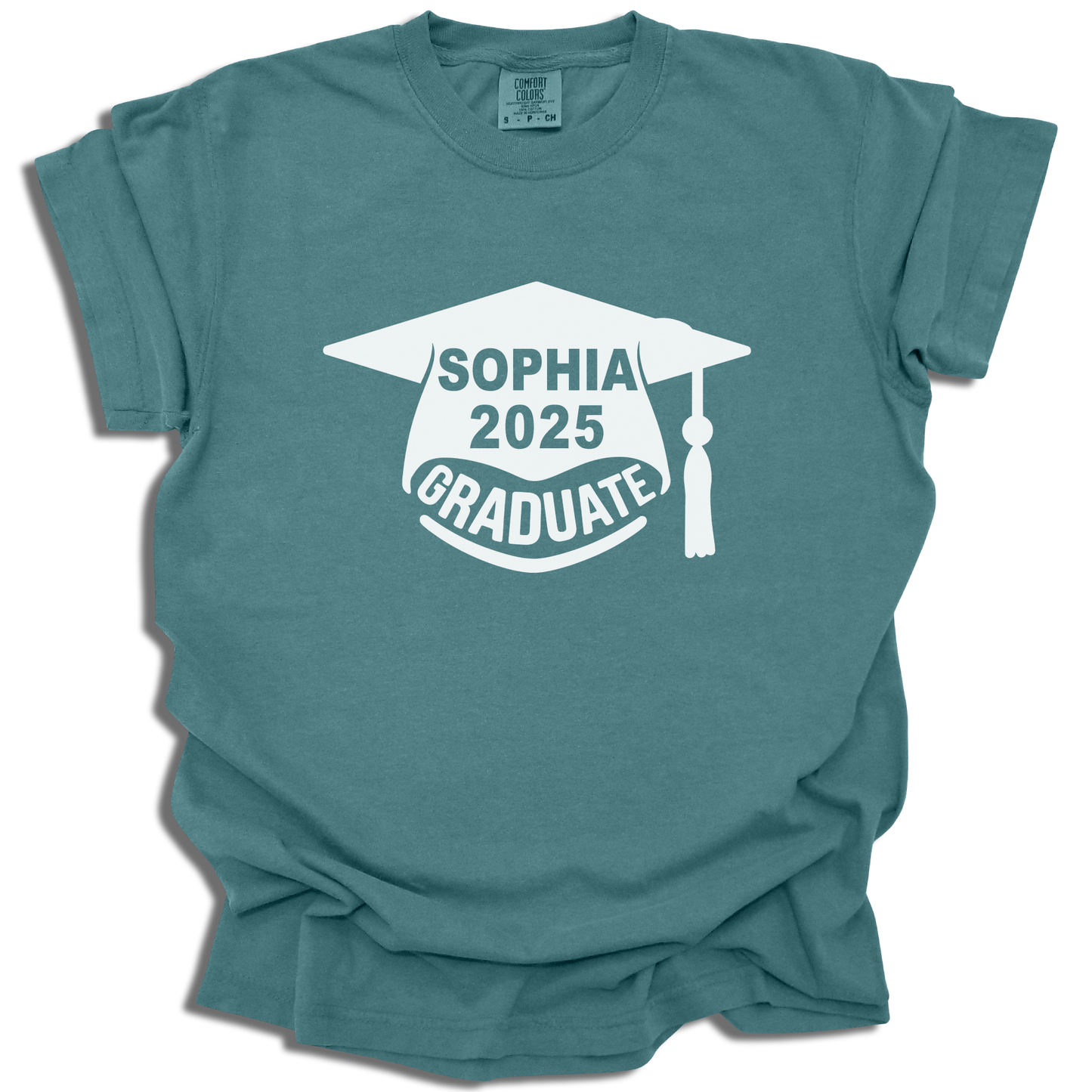 Customizable Name and Year T-Shirt | Graduation Graphic Tee | Class of 2025 Gift - c207a25