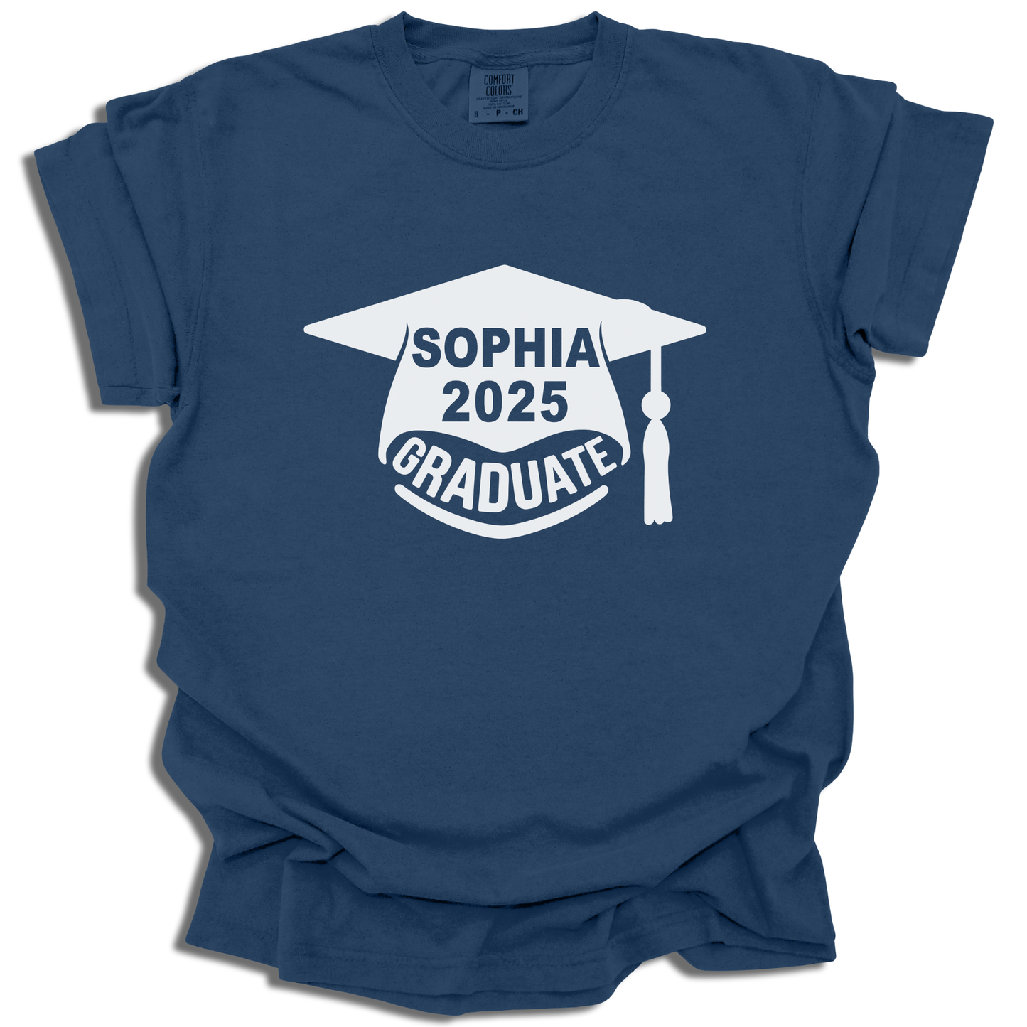 Customizable Name and Year T-Shirt | Graduation Graphic Tee | Class of 2025 Gift - c207a25