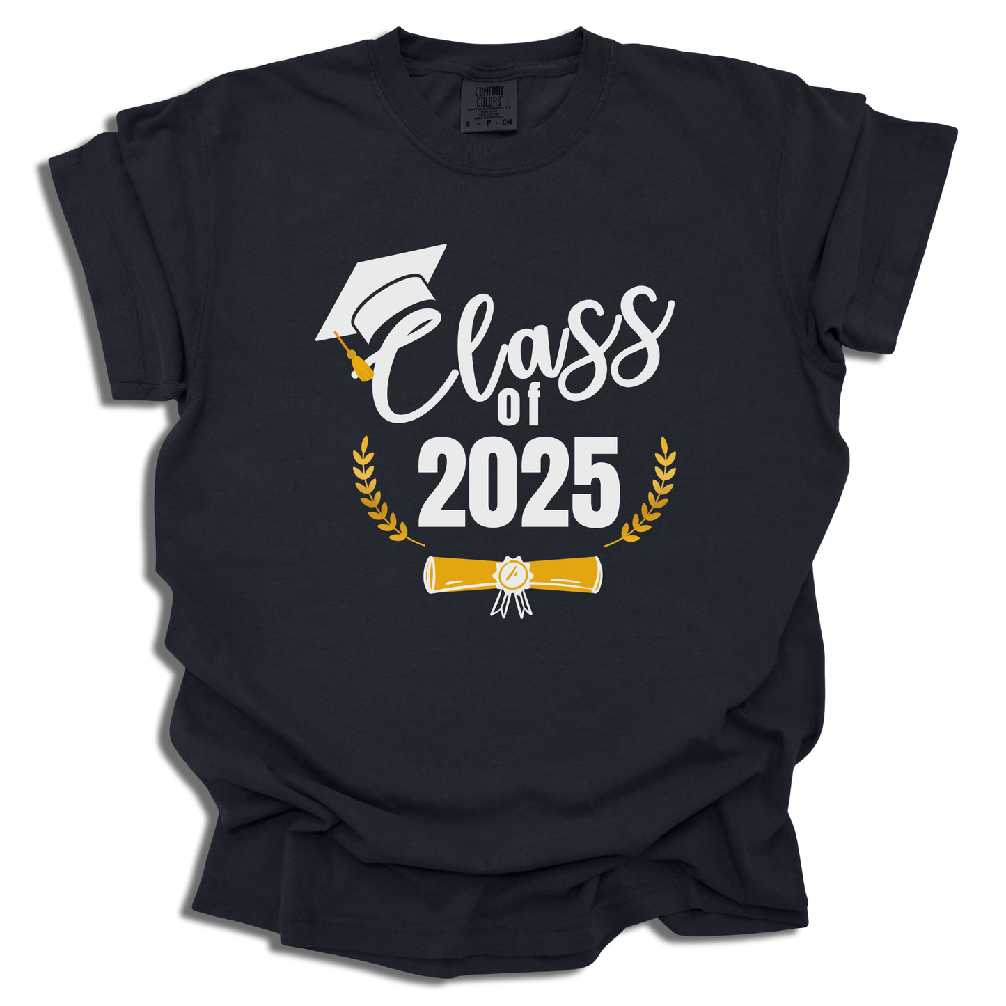 Customizable Year T-Shirt | Class of 2025 Graduation Graphic Tee | Grad Gift - c210a25
