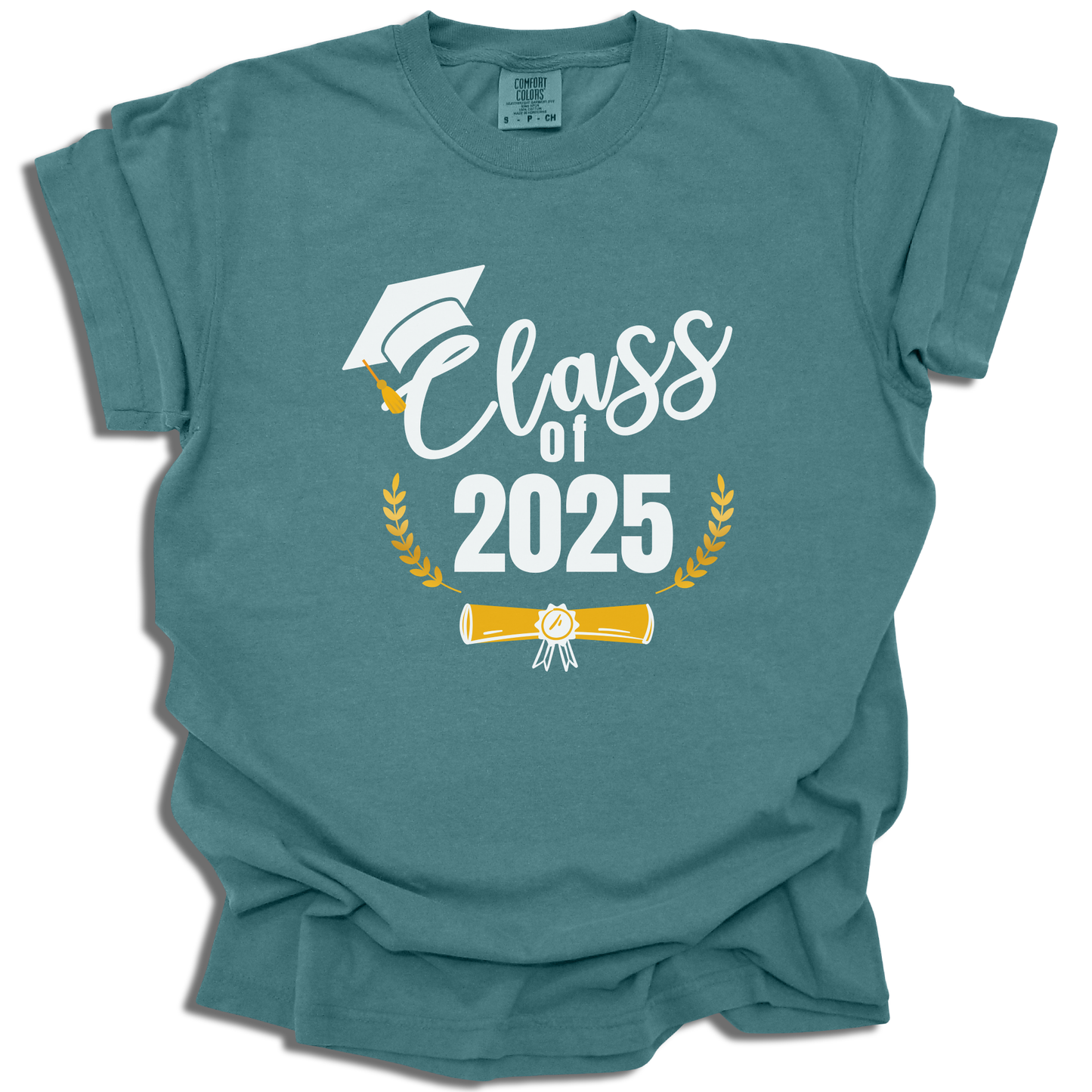 Customizable Year T-Shirt | Class of 2025 Graduation Graphic Tee | Grad Gift - c210a25
