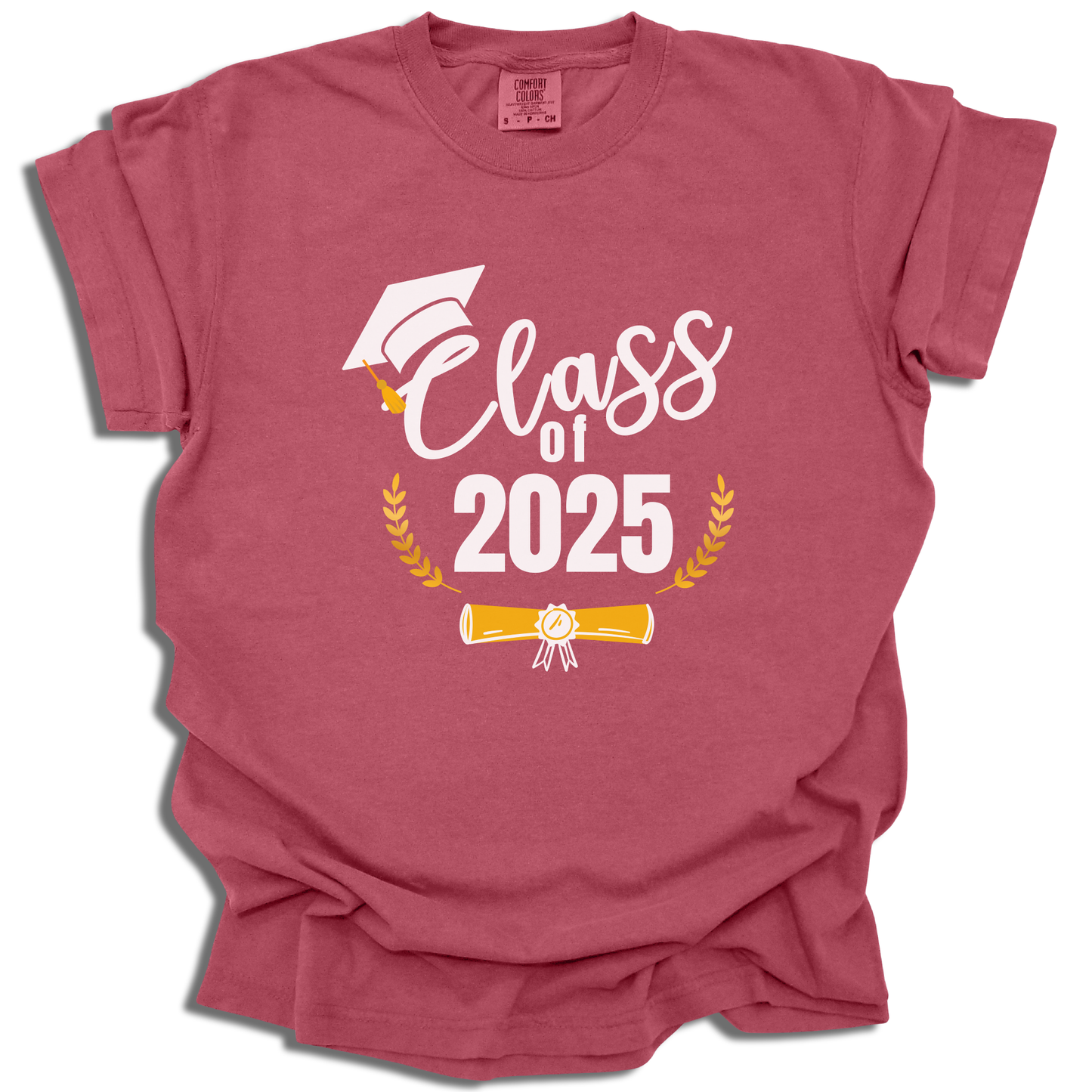 Customizable Year T-Shirt | Class of 2025 Graduation Graphic Tee | Grad Gift - c210a25
