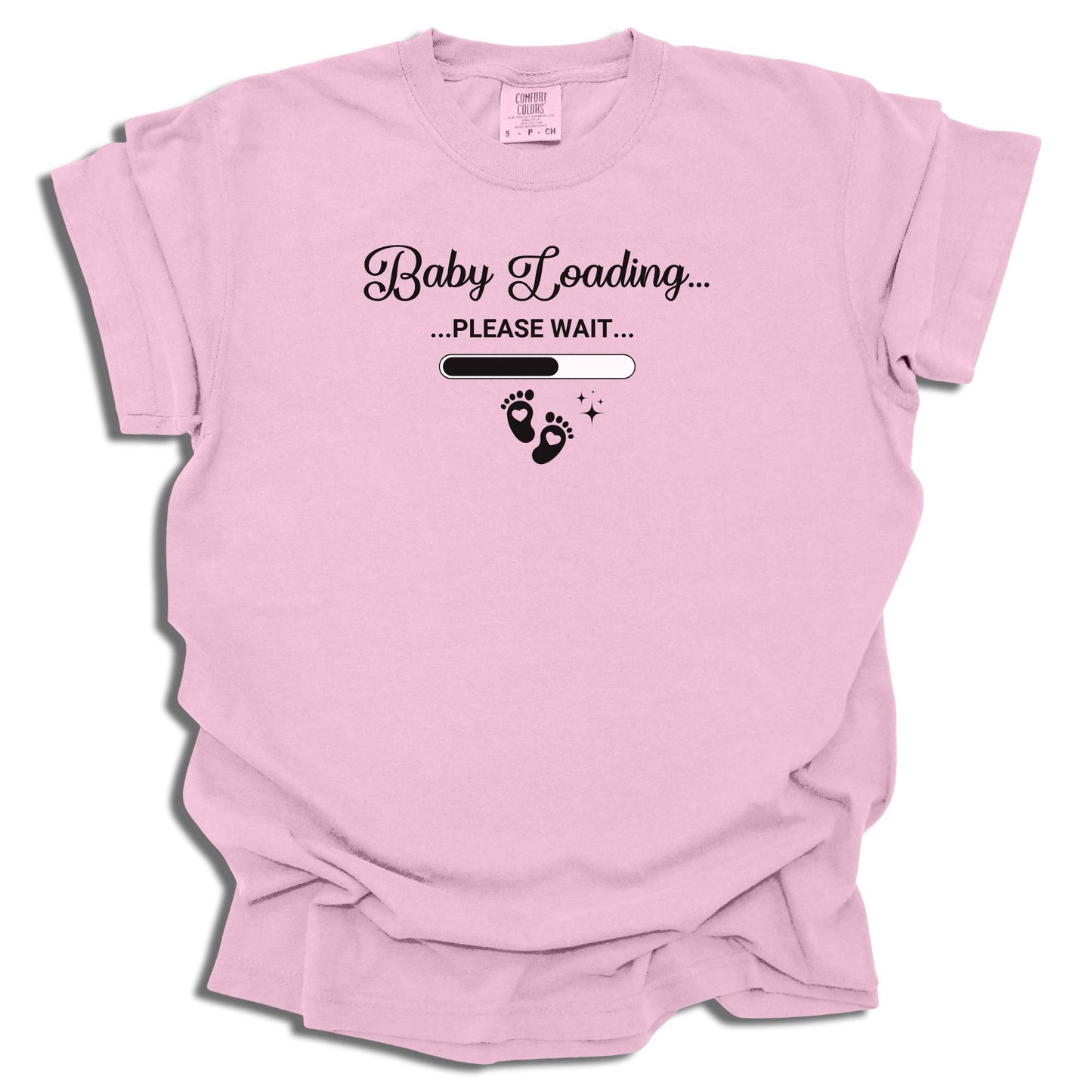Baby Loading Please Wait T-Shirt | Funny Pregnancy Announcement Gift | Comfort Colors® - c221a25