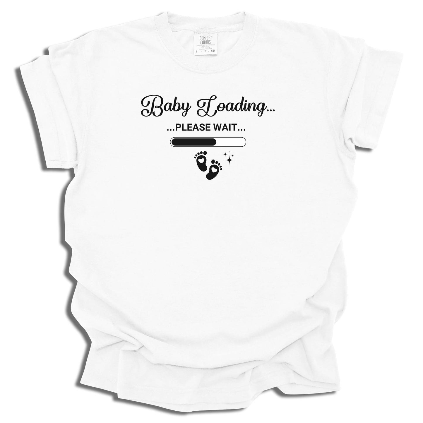 Baby Loading Please Wait T-Shirt | Funny Pregnancy Announcement Gift | Comfort Colors® - c221a25