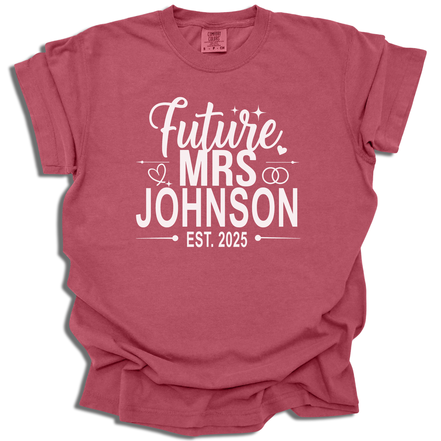 Custom Future Mrs. T-Shirt | Personalized Last Name & Est Date | Bridal Gift - c245a25