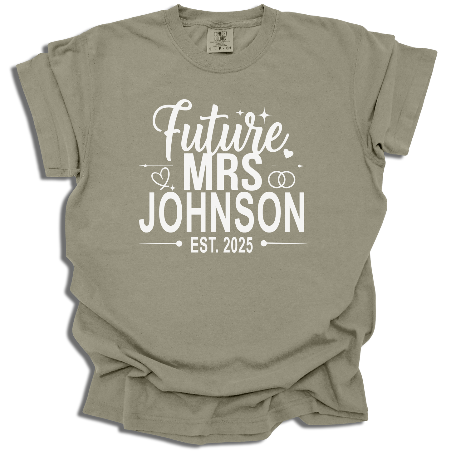 Custom Future Mrs. T-Shirt | Personalized Last Name & Est Date | Bridal Gift - c245a25