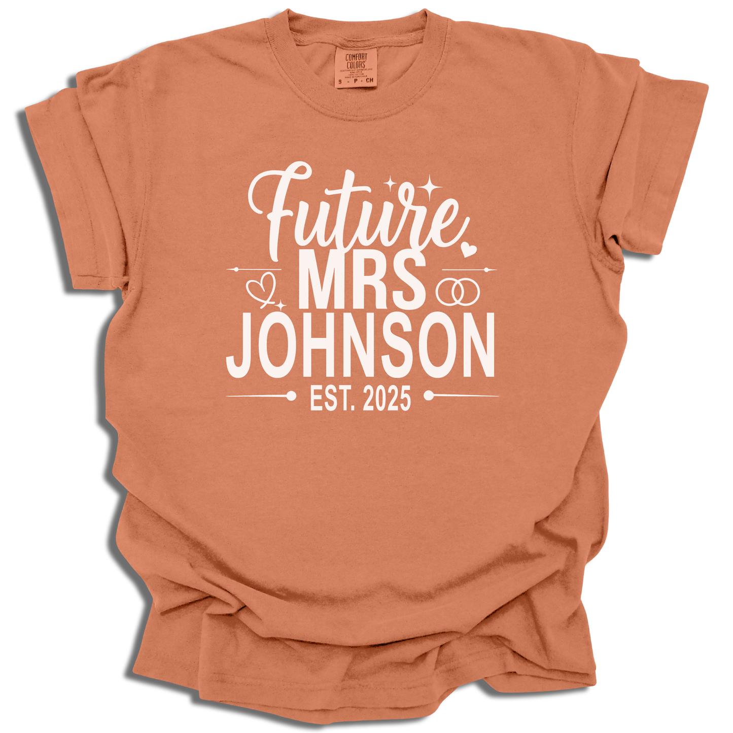Custom Future Mrs. T-Shirt | Personalized Last Name & Est Date | Bridal Gift - c245a25