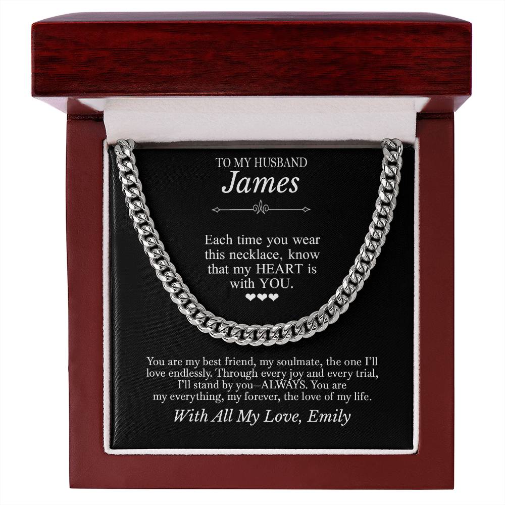 To My Husband Custom Necklace Gift - c539a25