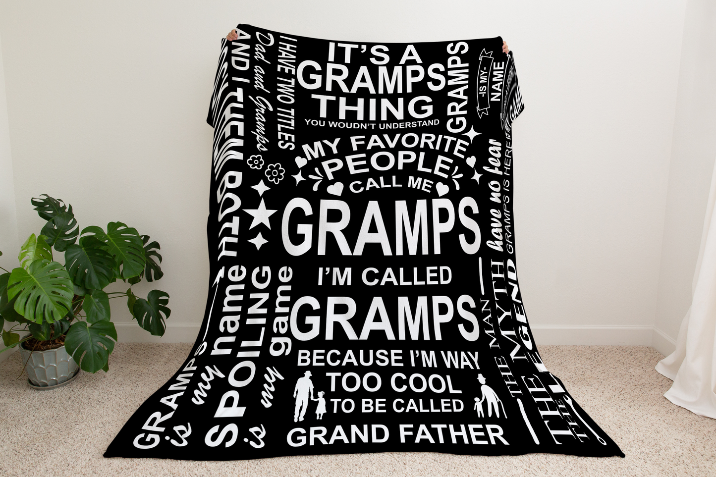 Gramps Quotes - Velveteen Plush Blanket - c151a25
