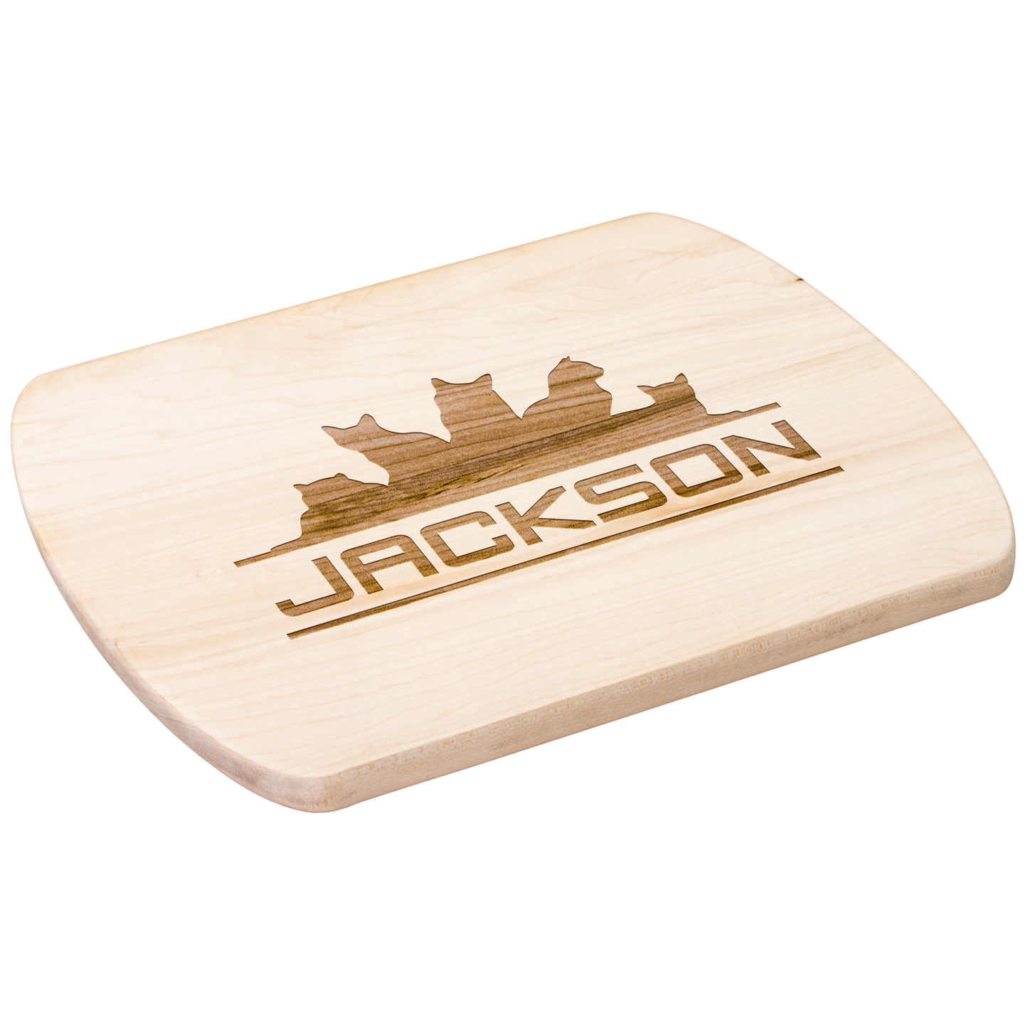 Custom Cat Silhouette Cutting Board with Name - c415a25