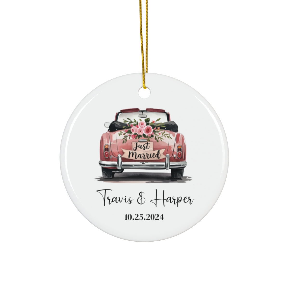 Just Married Car Ornament - Wedding Keepsake Gift - c230a25