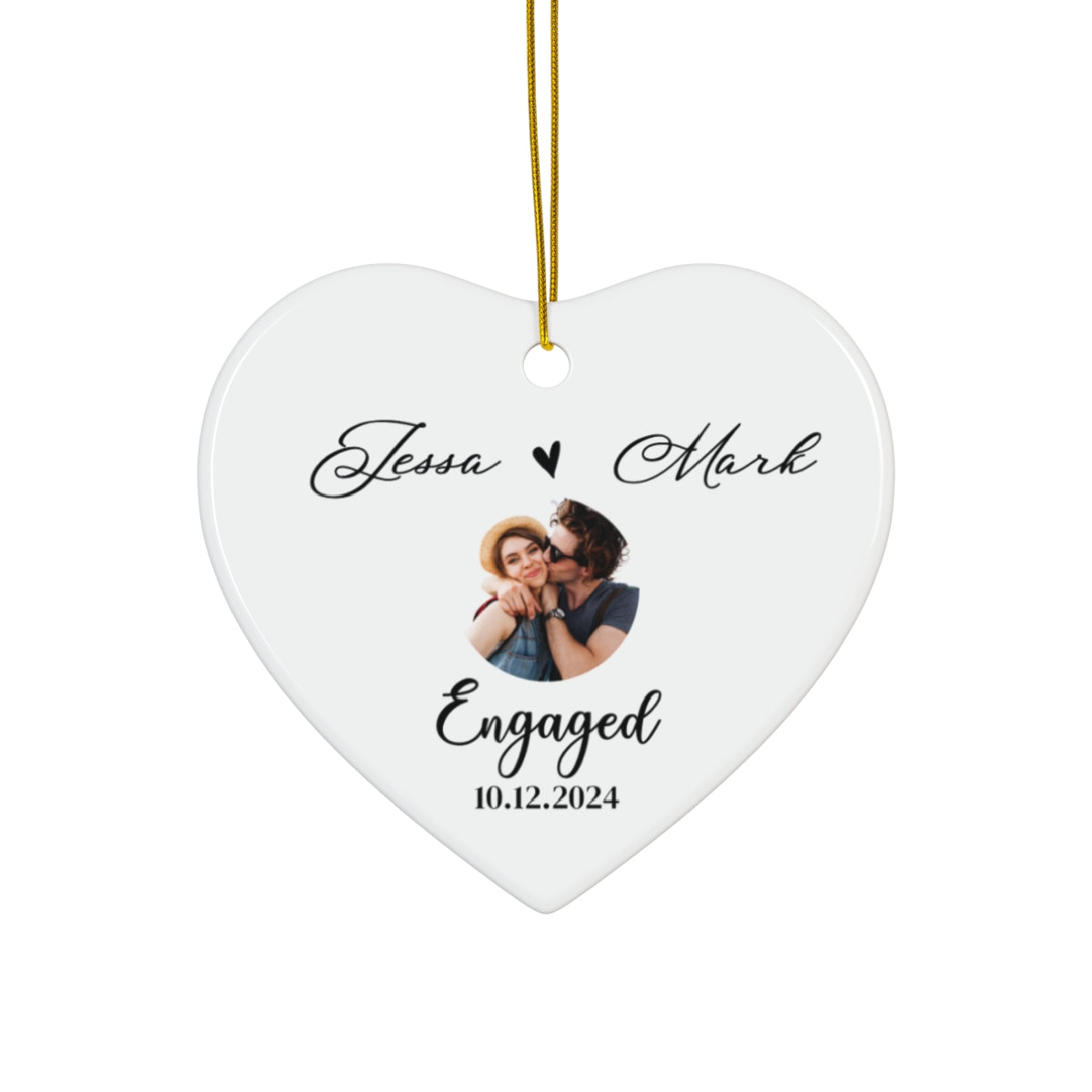 Personalized Couple Portrait Ornament - Romantic Anniversary Gift - c257a25