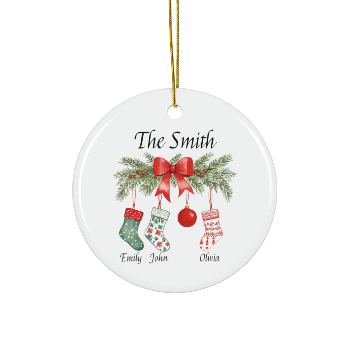 Custom Family Name Stocking Ornament - c436a25