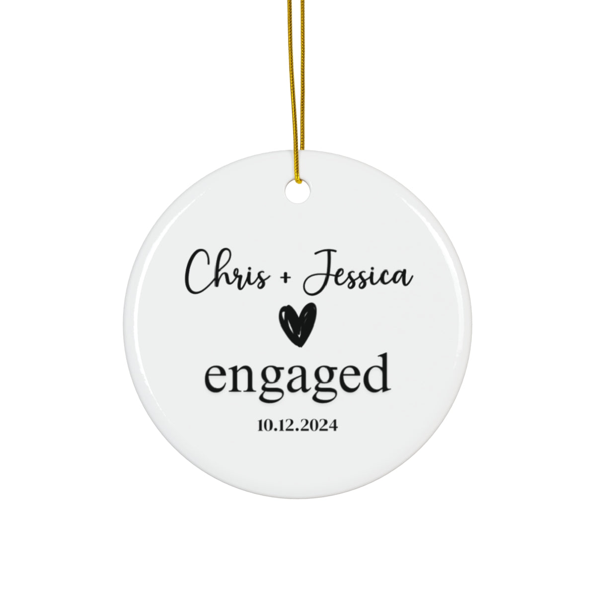 Engaged Ceramic Ornament - Perfect Engagement Gift - c251a25