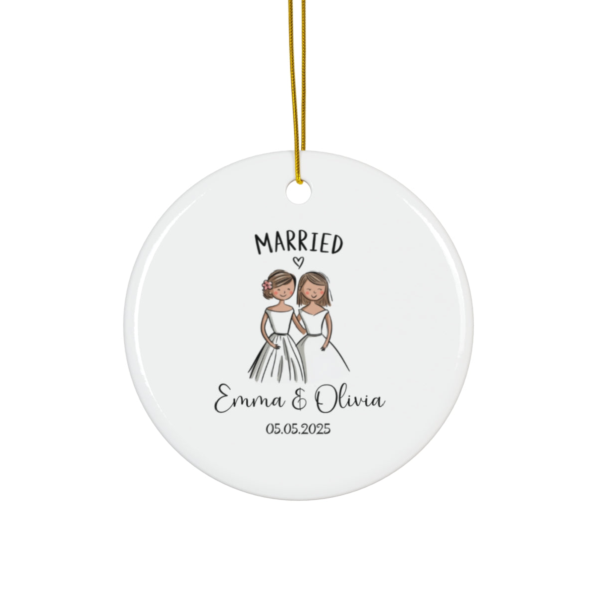 Personalized Ornament for Lesbian Couples - Timeless Keepsake - c223a25