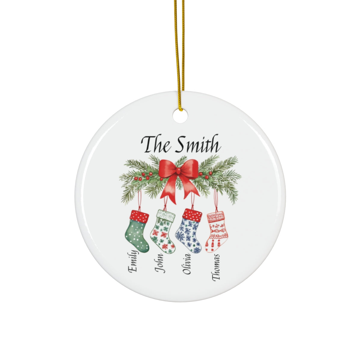Custom Family Name Stocking Ornament - c436a25