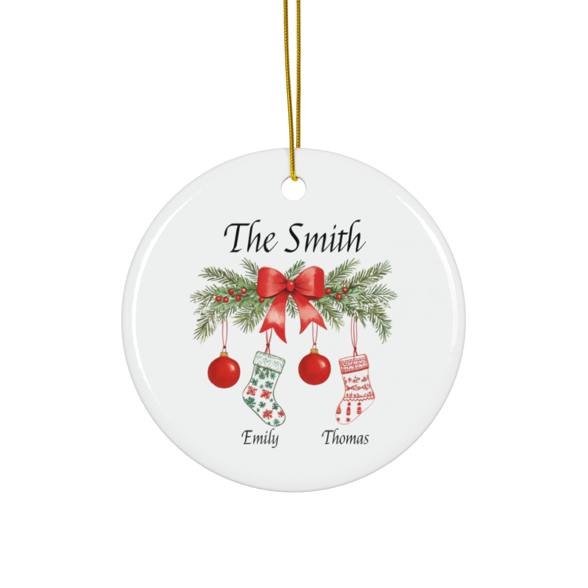 Custom Family Name Stocking Ornament - c436a25