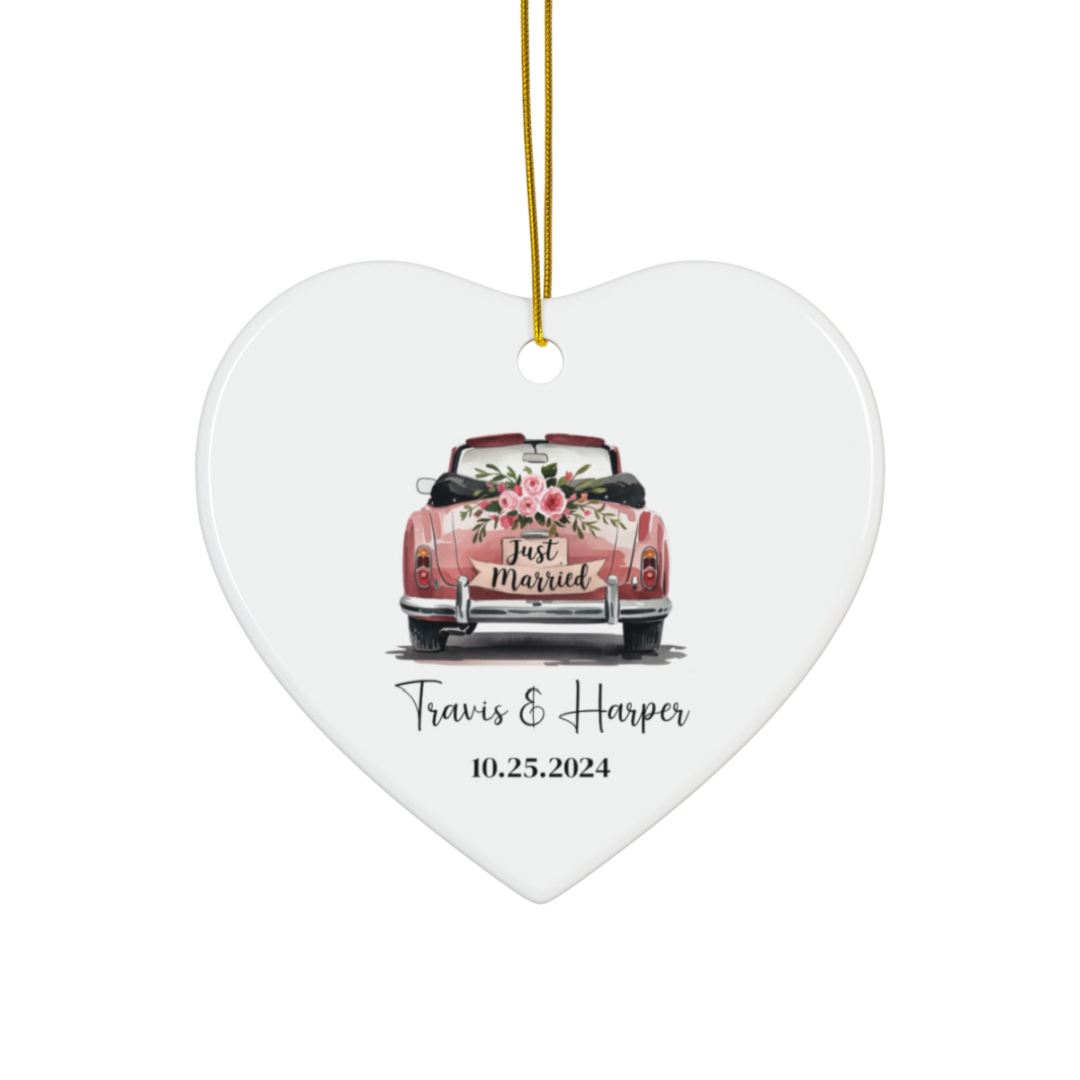 Just Married Car Ornament - Wedding Keepsake Gift - c230a25