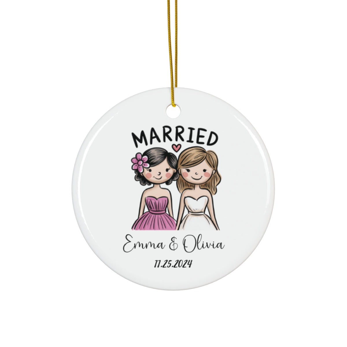 Personalized Ornament for LGBTQ+ Couples - Timeless Keepsake - c224a25