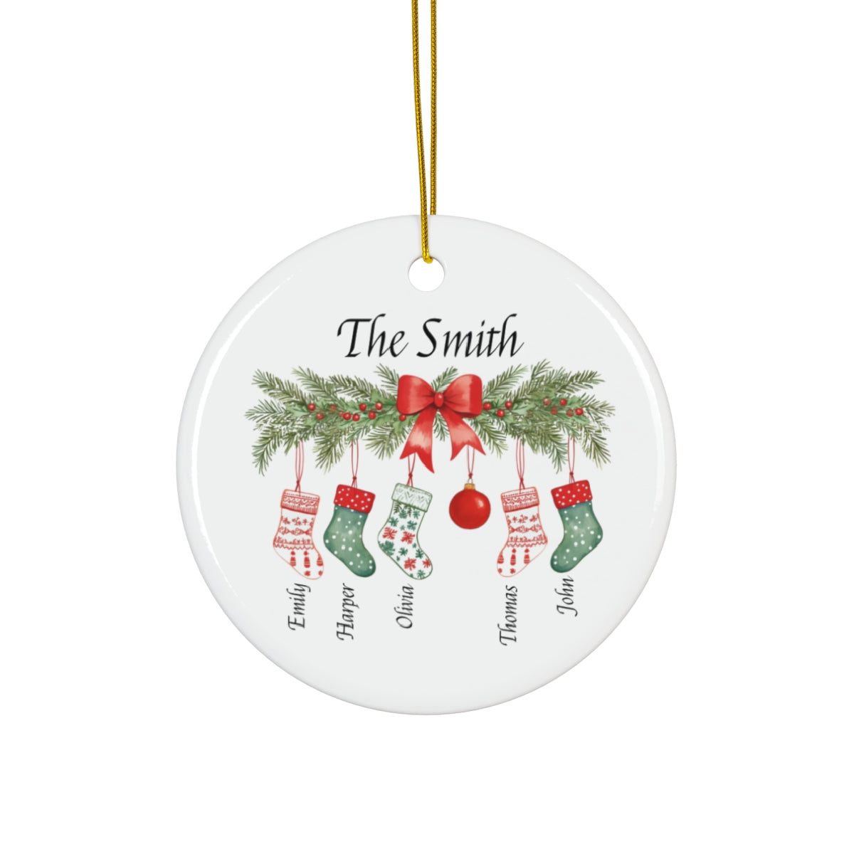 Custom Family Name Stocking Ornament - c436a25