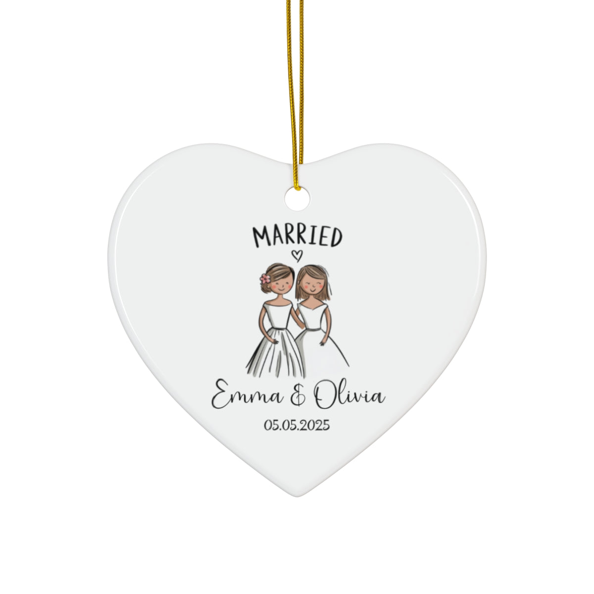 Personalized Ornament for Lesbian Couples - Timeless Keepsake - c223a25