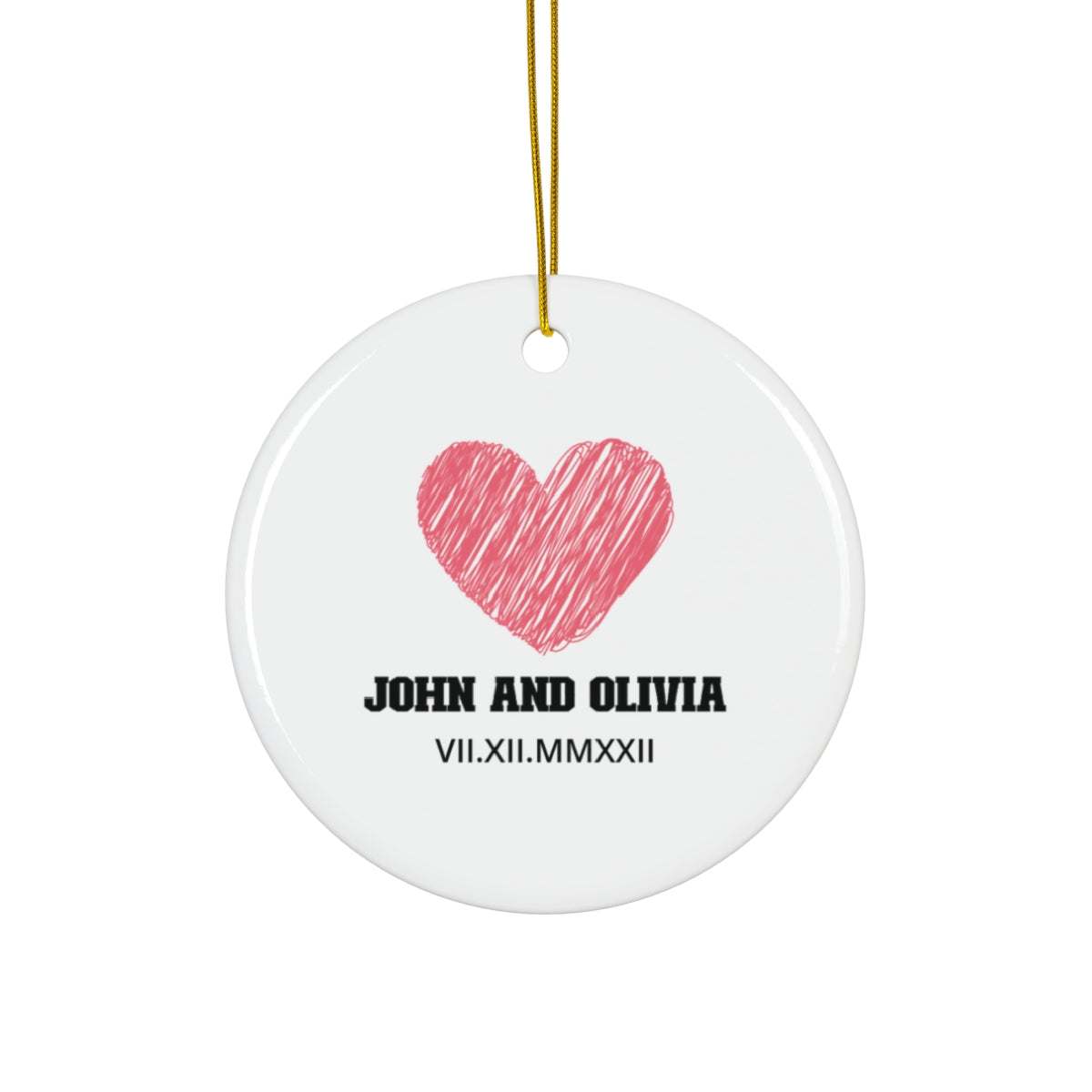 Personalized Heart Ornament for Couples - Anniversary Keepsake Gift - c234a25