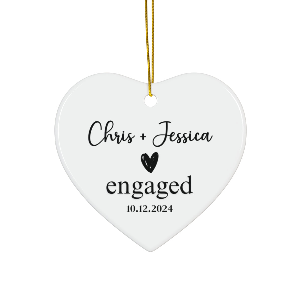 Engaged Ceramic Ornament - Perfect Engagement Gift - c251a25