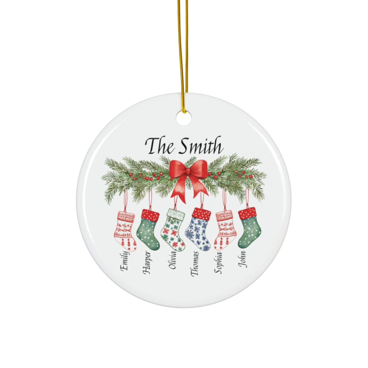 Custom Family Name Stocking Ornament - c436a25