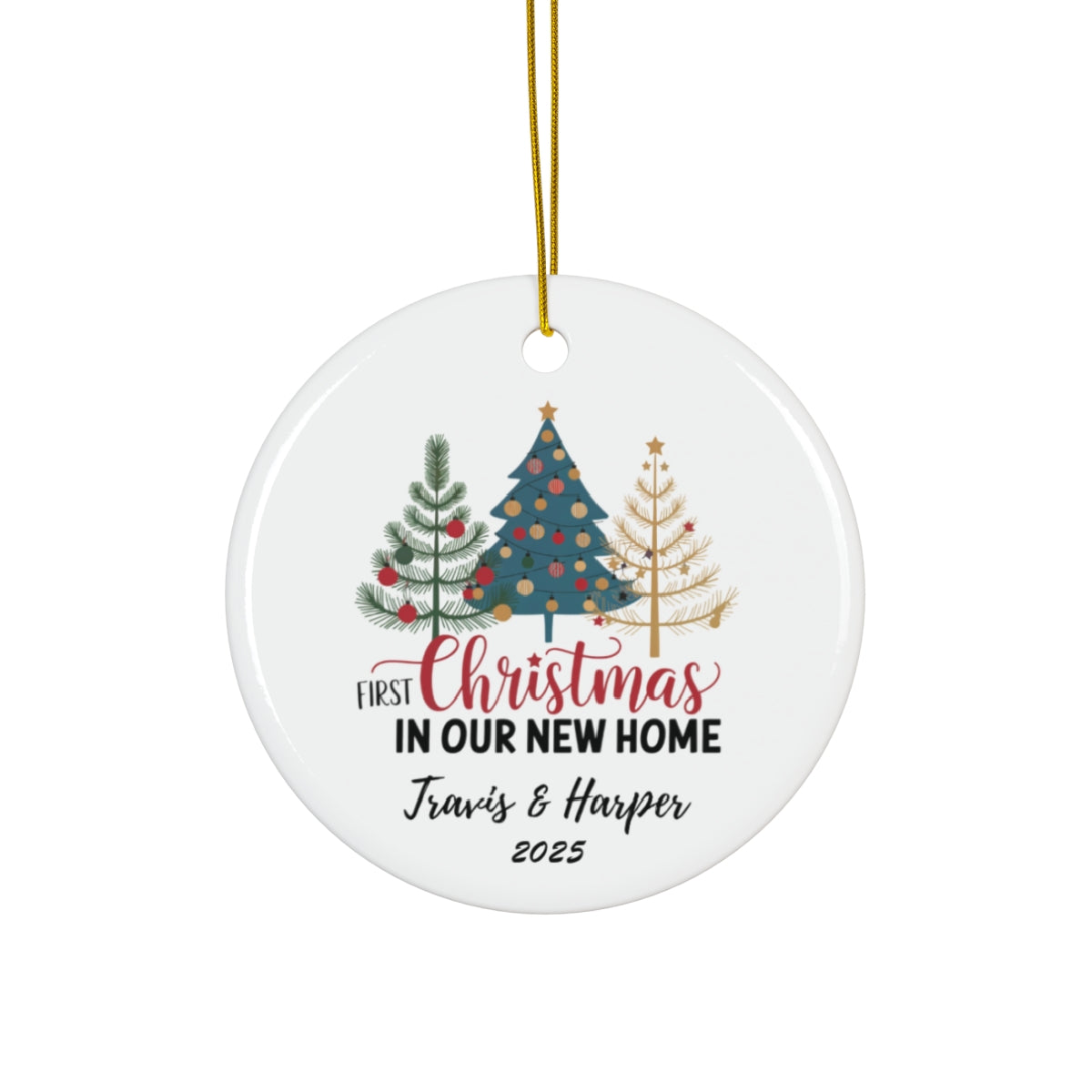 First Christmas in New Home Ornament with Names - c443a25