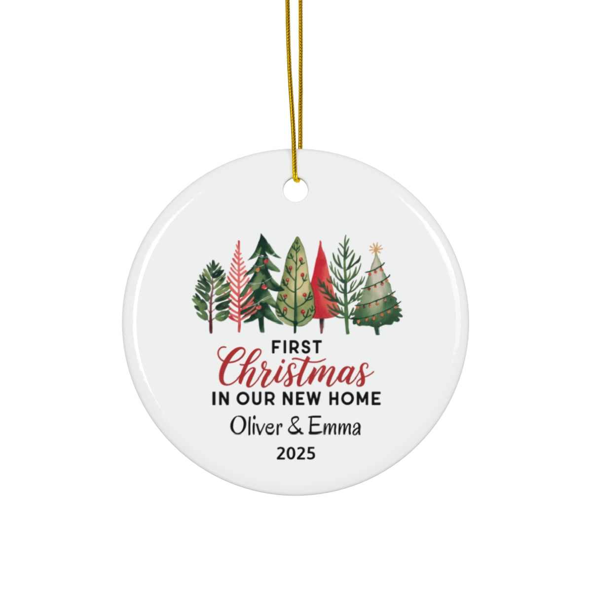 First Christmas in New Home Ornament with Names - c452a25