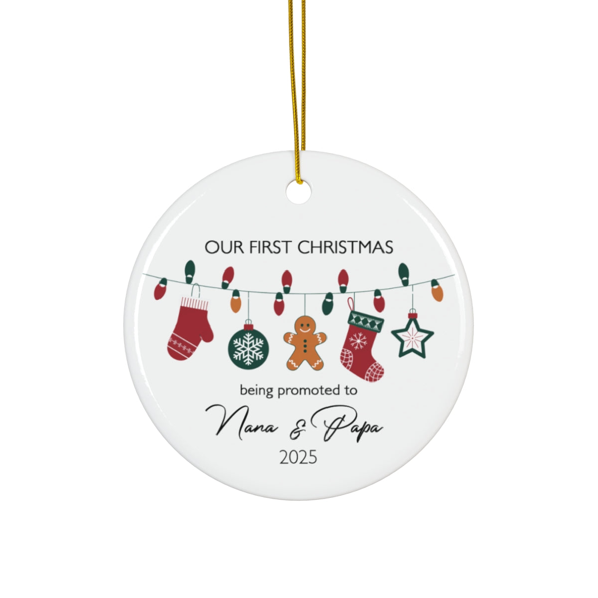 Custom Names & Year Christmas Ornament - Baby Reveal Keepsake - c438a25