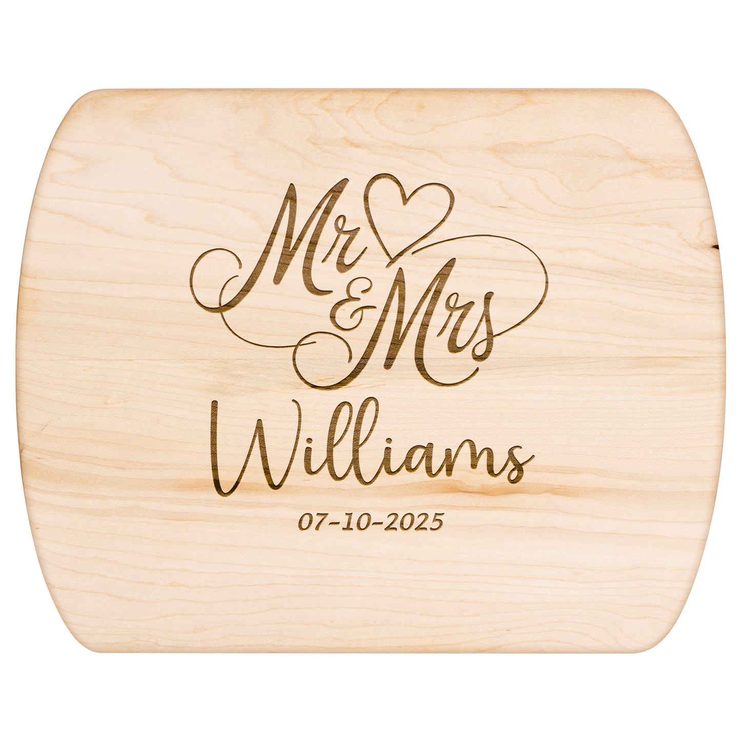 Custom Mr & Mrs Name Engraved Wedding Cutting Board - c418a25