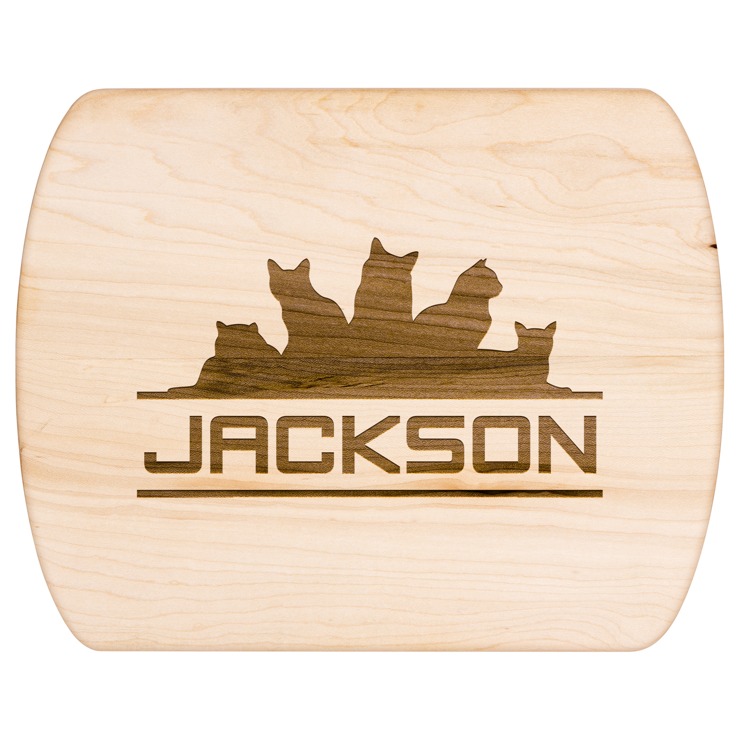 Custom Cat Silhouette Cutting Board with Name - c415a25