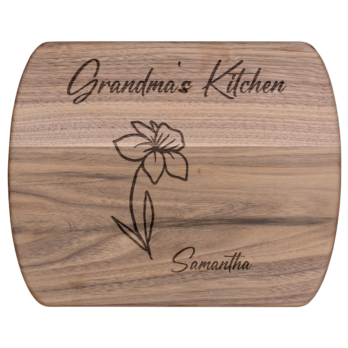 Custom Grandma’s Kitchen Cutting Board with Grandkids - c410a25