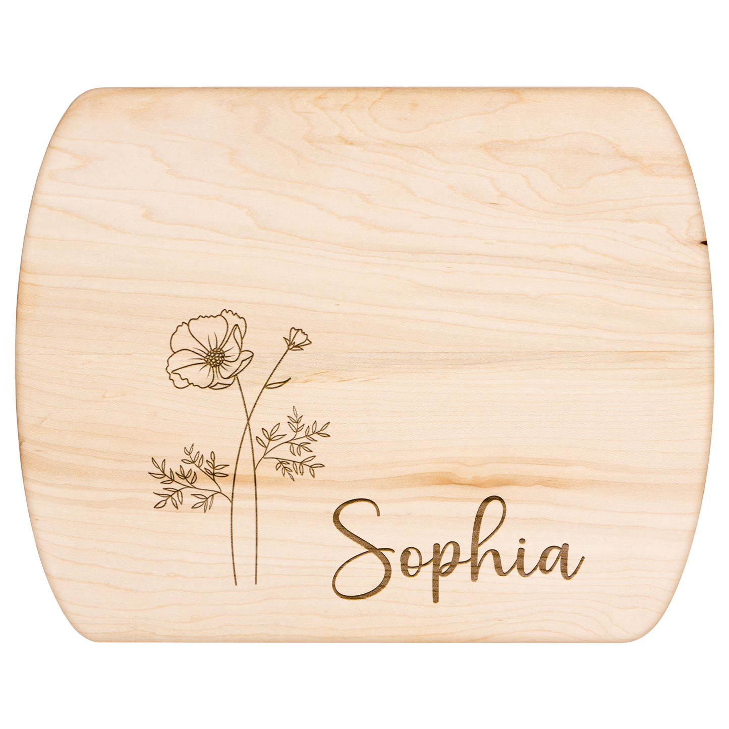 Custom Name & Birth Flower Cutting Board Gift - c406a25