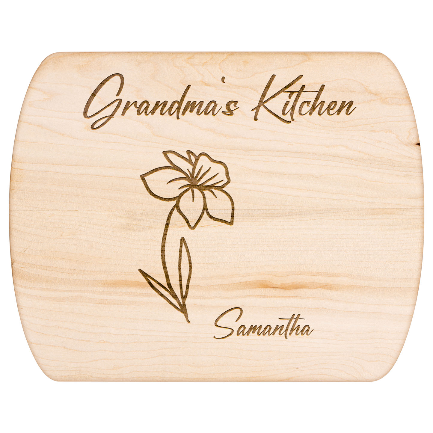 Custom Grandma’s Kitchen Cutting Board with Grandkids - c410a25