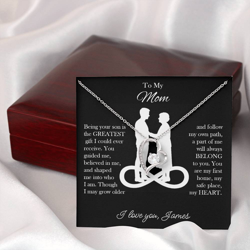 To My Mom Custom Heart Necklace - c538a25