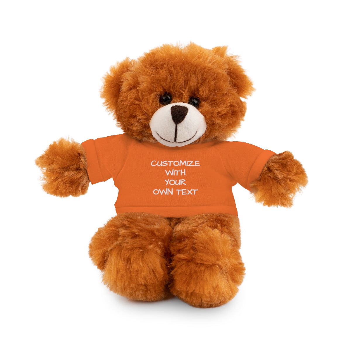 Stuffed Animal with Custom T-Shirt | Personalized Plush Gift | Kids Birthday Present | Customizable Text - c239a25