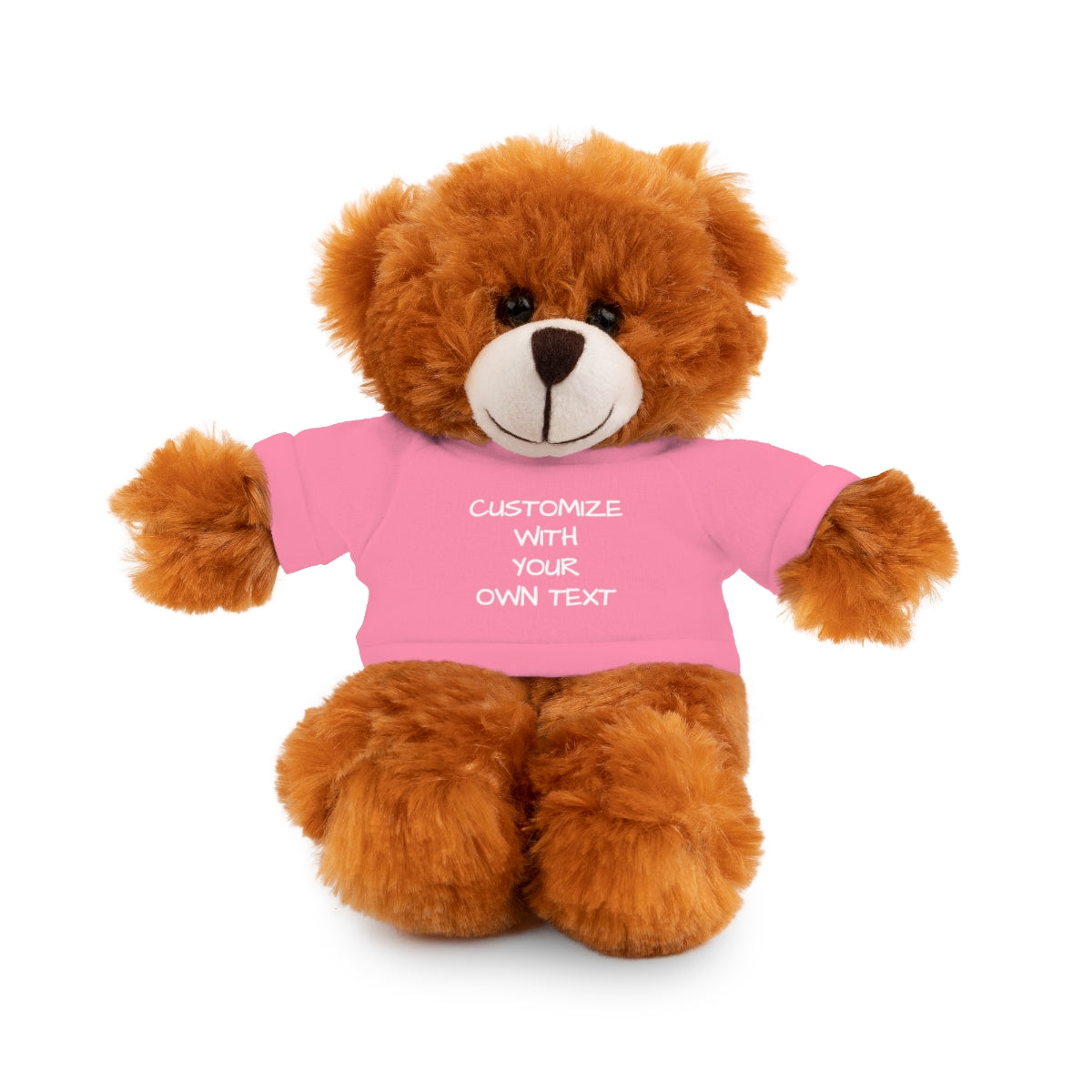 Stuffed Animal with Custom T-Shirt | Personalized Plush Gift | Kids Birthday Present | Customizable Text - c239a25