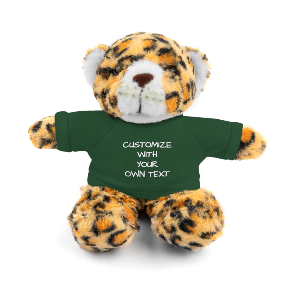 Stuffed Animal with Custom T-Shirt | Personalized Plush Gift | Kids Birthday Present | Customizable Text - c239a25