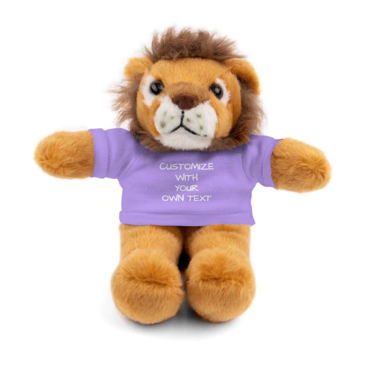 Stuffed Animal with Custom T-Shirt | Personalized Plush Gift | Kids Birthday Present | Customizable Text - c239a25