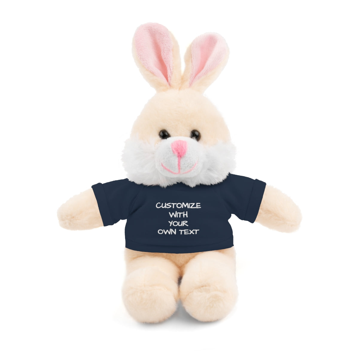 Stuffed Animal with Custom T-Shirt | Personalized Plush Gift | Kids Birthday Present | Customizable Text - c239a25