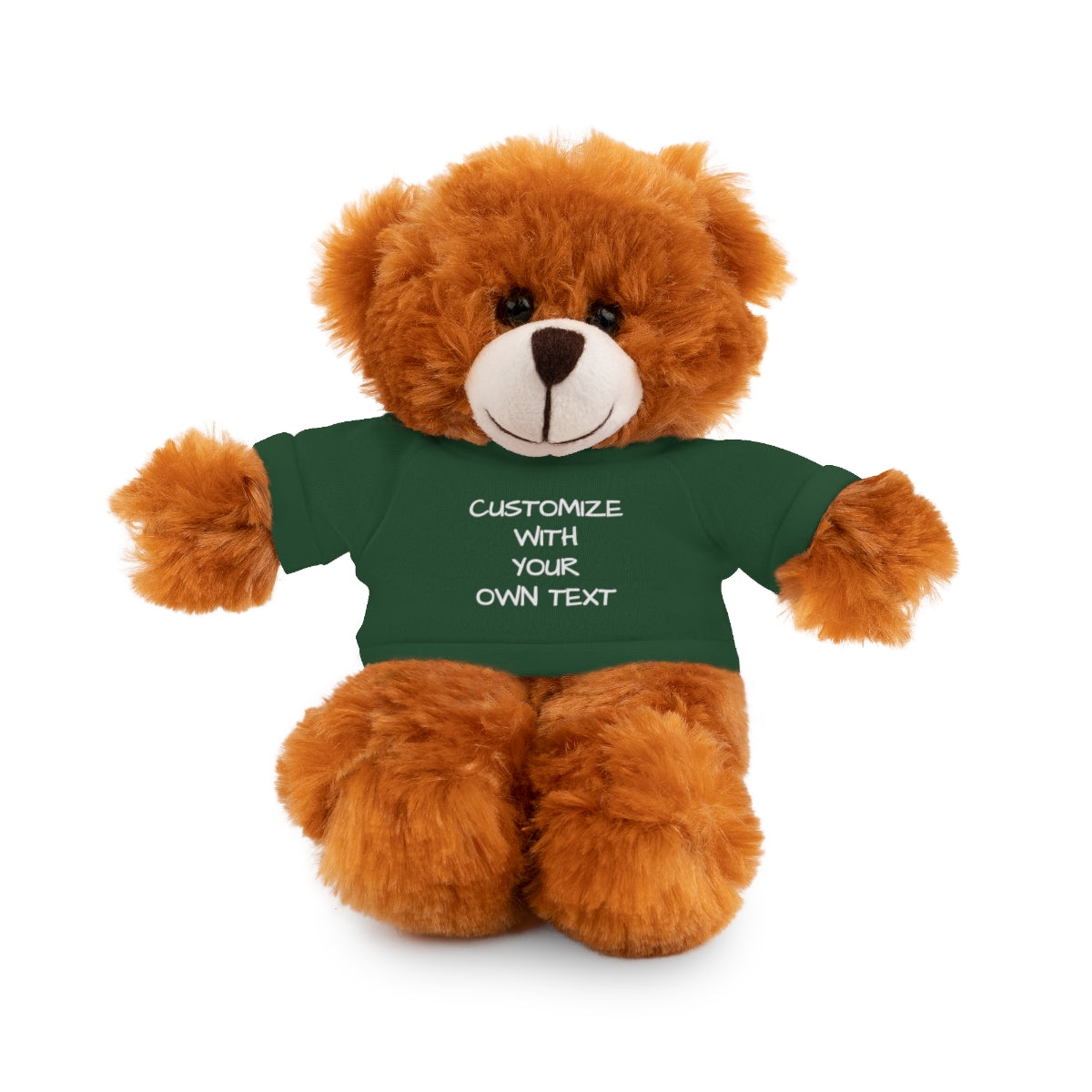 Stuffed Animal with Custom T-Shirt | Personalized Plush Gift | Kids Birthday Present | Customizable Text - c239a25