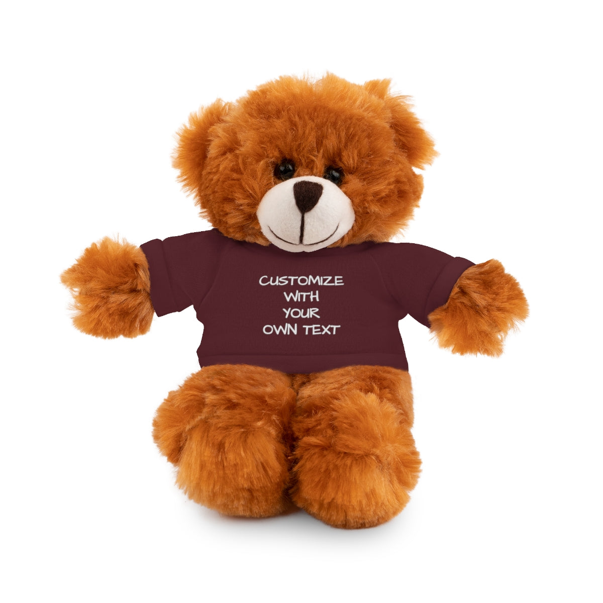 Stuffed Animal with Custom T-Shirt | Personalized Plush Gift | Kids Birthday Present | Customizable Text - c239a25