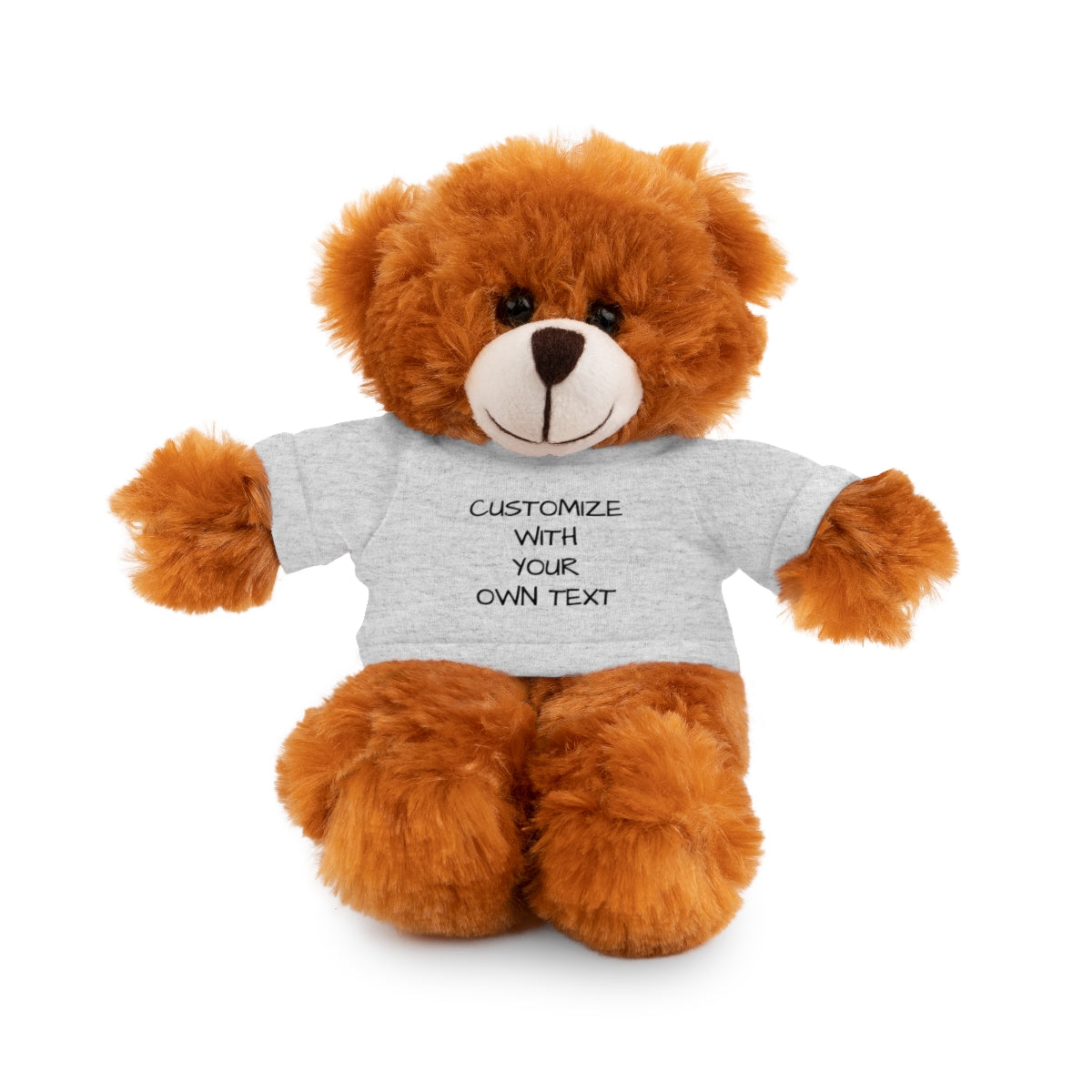Stuffed Animal with Custom T-Shirt | Personalized Plush Gift | Kids Birthday Present | Customizable Text - c239a25