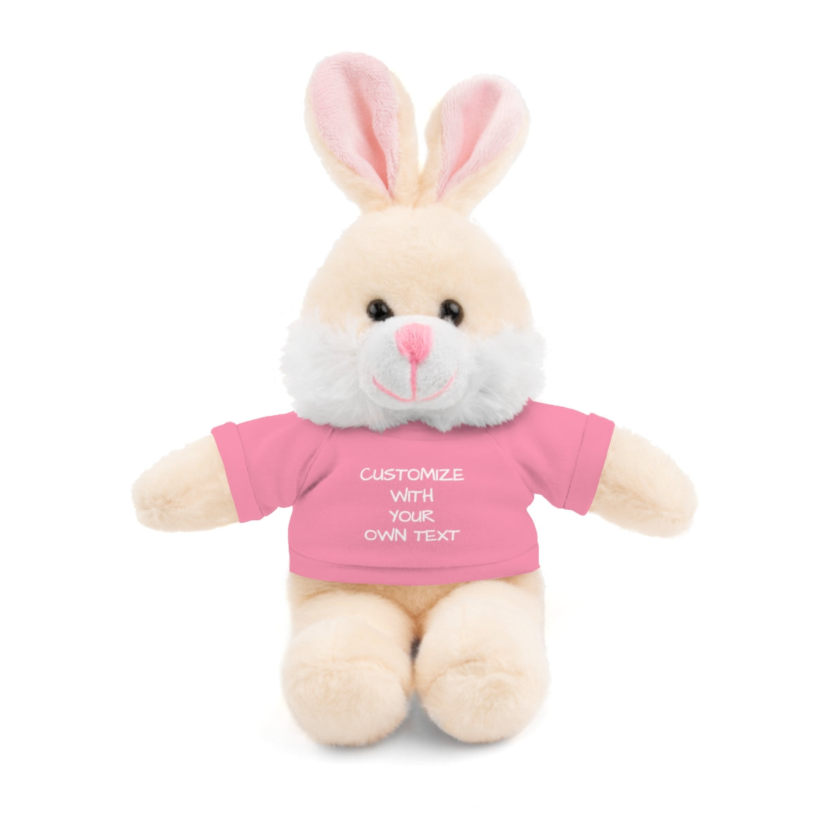 Stuffed Animal with Custom T-Shirt | Personalized Plush Gift | Kids Birthday Present | Customizable Text - c239a25