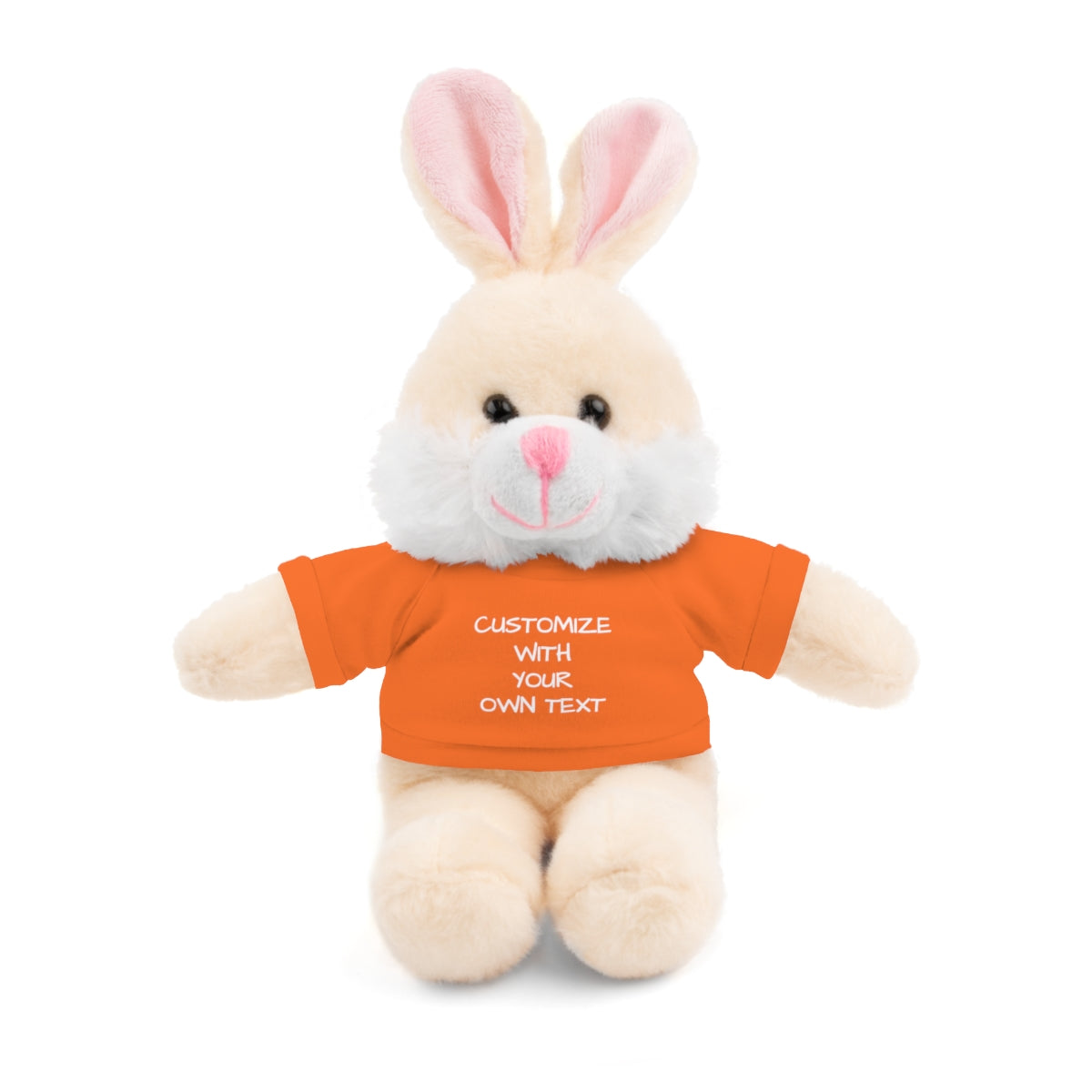 Stuffed Animal with Custom T-Shirt | Personalized Plush Gift | Kids Birthday Present | Customizable Text - c239a25