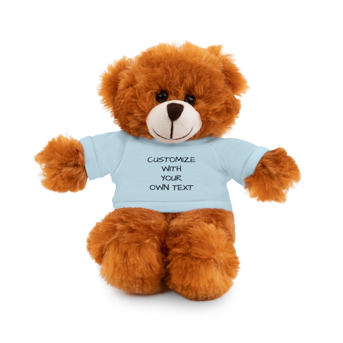 Stuffed Animal with Custom T-Shirt | Personalized Plush Gift | Kids Birthday Present | Customizable Text - c239a25
