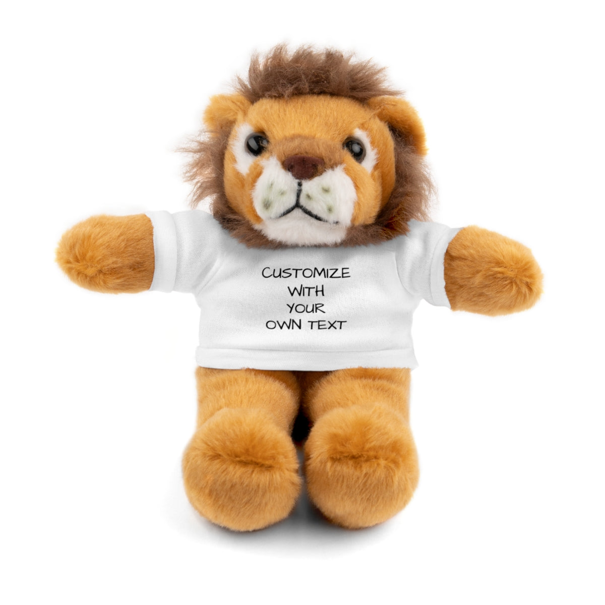 Stuffed Animal with Custom T-Shirt | Personalized Plush Gift | Kids Birthday Present | Customizable Text - c239a25