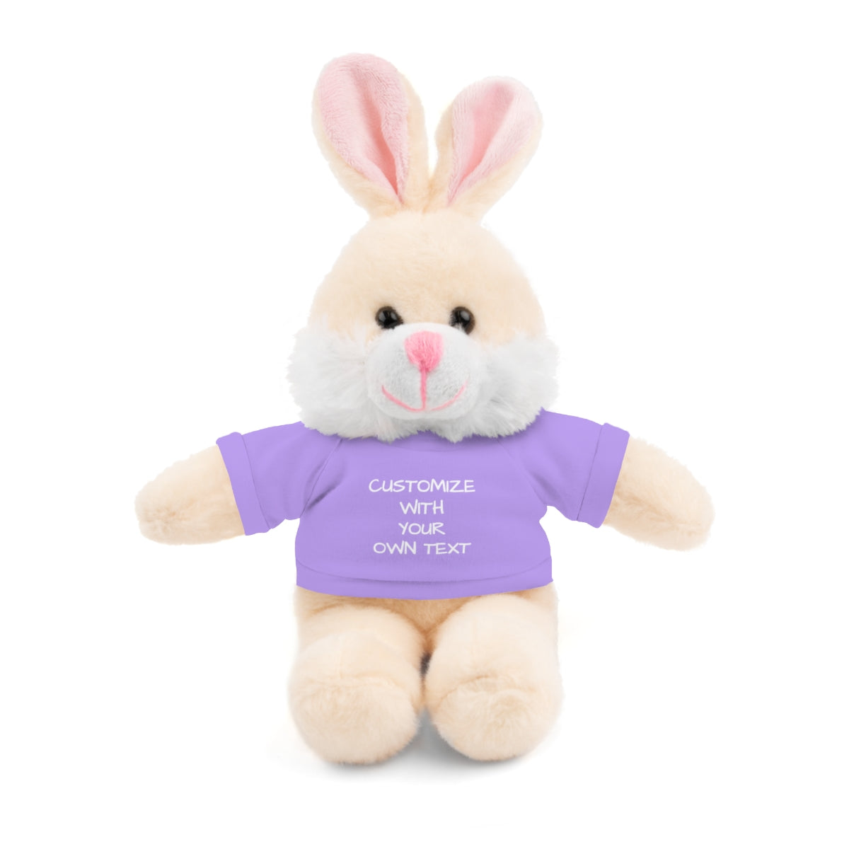 Stuffed Animal with Custom T-Shirt | Personalized Plush Gift | Kids Birthday Present | Customizable Text - c239a25